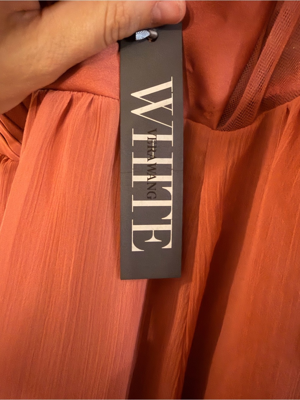 NWT Vera Wang White Sedona Chiffon Bridesmaid Maxi Dress Size 6 - Picture 3 of 5